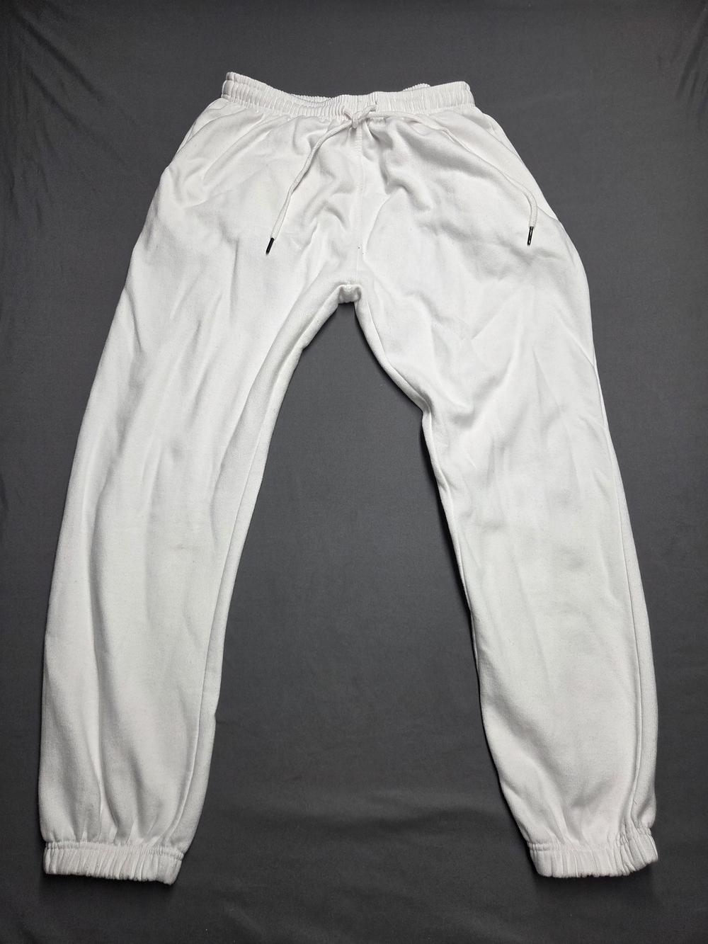 Crooks & Castles White Elastic Cuff Jogger Pants